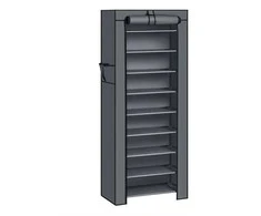Songmics Batų stovas su dangčiu 58 cm Pilka