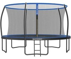Songmics Batutas Ø 427 cm su vidiniu tinklu juodai mėlynas