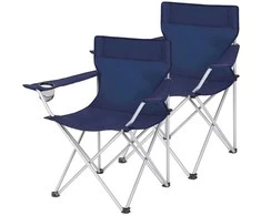 Songmics Campingstühle 2er Set dunkelblau