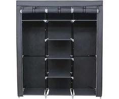 Songmics Didelė medžiaginė spinta 175 x 150 cm Pilka