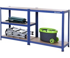 Songmics Didelio atsparumo lentynos 650 kg mėlynos spalvos
