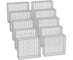 Songmics Gabionų krepšiai su 5 x 10 cm dydžio akutėmis akmenims, 10 vnt.