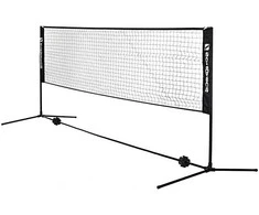 Songmics Juodos spalvos nešiojamasis badmintono tinklas