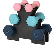 Songmics Kurzhantel-Set mit Hantelständer