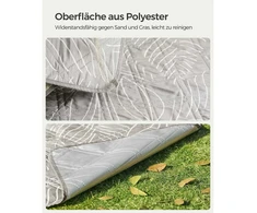 Songmics Picknickdecke 300 x 200 cm wasserdicht hellblau