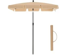 Songmics Skėtis 200 x 125 cm Taupe