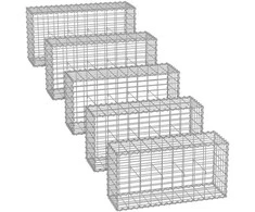 Songmics Sodo dekoracijos tarpinės 100 x 30 x 30 cm, 5 vnt., sidabrinės spalvos