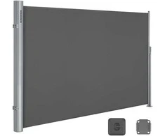 Songmics Šoninė markizė 160 x 400 cm antracito spalvos
