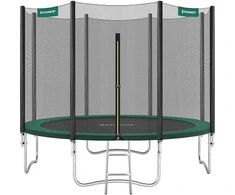 Songmics Trampolin Ø 305 cm juodas-grün