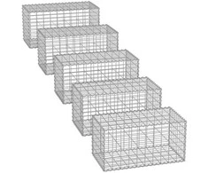Songmics Vieliniai krepšiai su 5 x 10 cm dydžio akimis, 5 vnt.