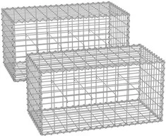 Songmics Vielinis krepšelis 100 x 30 x 30 cm, 2 vnt., sidabrinis