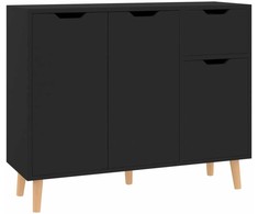 Šoninė spintelė, juodos spalvos, 90x30x72cm, apdirbta mediena