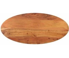 Stalviršis, 120x60x3,8cm, akacijos masyvas, ovalo formos
