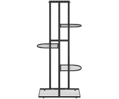 Stovas augalams, 5 lentynos, juodas, 43x22x98cm, metalas