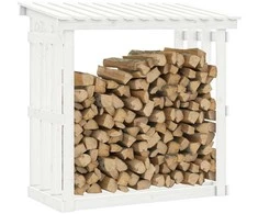 Stovas malkoms, baltas, 108x64,5x109cm, pušies medienos masyvas