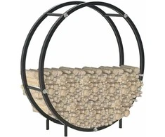 Stovas malkoms, juodos spalvos, 70x20x70 cm, plienas