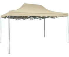 Sulankstoma proginė palapinė, kreminė, 3x4m, plienas