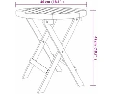 Sulankstomas sodo staliukas, 46cm, akacijos medienos masyvas