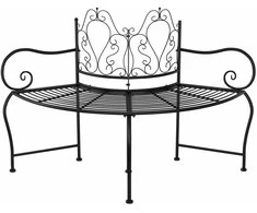 Suoliukas aplink medį, juodos spalvos, 150cm, plienas