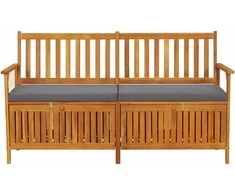 Suoliukas-daiktadėžė su pagalvėle, 148cm, akacijos masyvas
