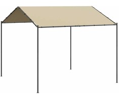 Tentinė palapinė, smėlio spalvos, 4x3m, plienas ir audinys