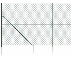 Tinklinė tvora su smaigais, žalios spalvos, 2,2x25m