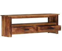 TV staliukas Televizoriaus spintelė, 118x30x40cm, rausv. dalb. med. masyvas