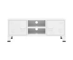 TV staliukas Televizoriaus spintelė, balta, 105x35x42cm, metalas
