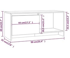 TV staliukas Televizoriaus spintelė, betono, 90x35x40cm, apdirbta mediena