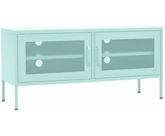 TV staliukas Televizoriaus spintelė, mėtinės spalvos, 105x35x50cm, plienas