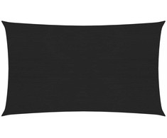 Uždanga nuo saulės, juodos spalvos, 4x7m, HDPE, 160g/m²