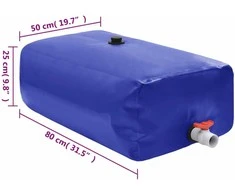 Vandens talpa su čiaupu, sulankstoma, 100l, PVC