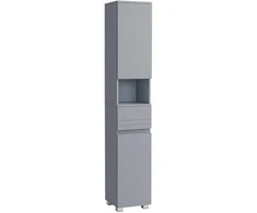 Vasagle Badezimmerschrank 30 x 30 x 170 cm mystisches Grau