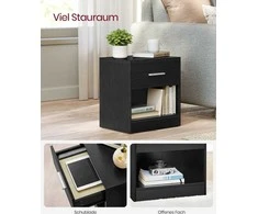 Vasagle Naktinis staliukas su stalčiumi ir atviru skyriumi