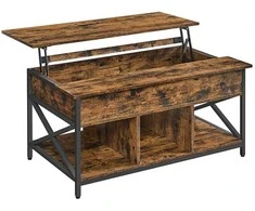 Songmics Vasagle Reguliuojamo aukščio žurnalinis staliukas 60 x 100 x (48-62) cm