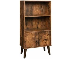 Songmics Vasagle Retro knygų spinta su durelėmis 60 x 30 x 120 cm
