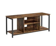 TV staliukas Vasagle TV spintelė su atvirais skyriais 40 x 120 x 50 cm vintažinė ruda-juoda