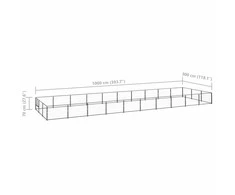 Voljeras šunims, juodos spalvos, 30m², plienas