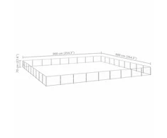 Voljeras šunims, sidabrinės spalvos, 81m², plienas