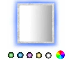 Vonios kambario LED veidrodis, betono, 40x8,5x37cm, akrilas