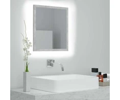 Vonios kambario LED veidrodis, betono, 40x8,5x37cm, akrilas