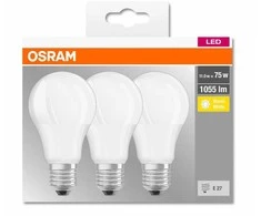 LED lemputė Osram CLA75 10W E27 3 vnt. šilta balta