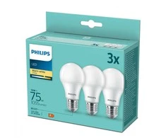 Philips LEMPUTĖ LED 10W E27 A60 827 1055LM FR 3VNT
