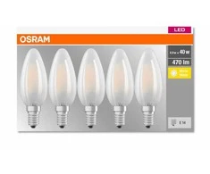 Ledvance OSRAM LED BASE CL B GL Fros. 4W 827 E14 470lm 2700K (CRI 80) 10000h A++ (Krabička 5ks)