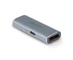 Adapteris - LINDY DisplayPort 1.4 Repeater 8K60 10m / 4K60 20m, Sidabrinis