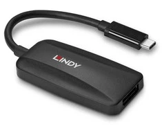 Adapteris - LINDY USB Type C į DisplayPort 8K60 Konverteris, Juodas