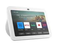 „Amazon“ – „Echo Show 8“ (3 kartos) – „Smart HD“ jutiklinis ekranas su 3D garsu, išmaniųjų namų koncentratorius ir „Alexa“ – Baltas