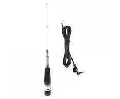 PNI LED 1000 CB sulankstoma antena, 100 cm ilgio, su kabeliu ir fiksuotu „drugelio“ tipo laikikliu, 26-30 MHz, 300 W, šviečia siuntimo metu