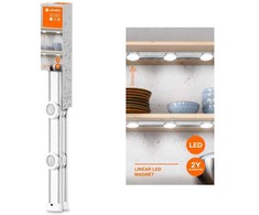 Ledvance 9.5W LED linijinis lentynų magnetinis šviestuvas, 3 taškų, baltas, 4000K