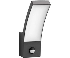Sieninis šviestuvas Aplica LED pentru exterior cu senzor de miscare Philips Splay, 12W, 1100lm, lumina calda (2700K), IP44, 240x80x160mm, Antracit